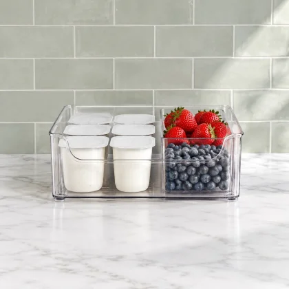 Clear Fridge Organizer Bins - product photo