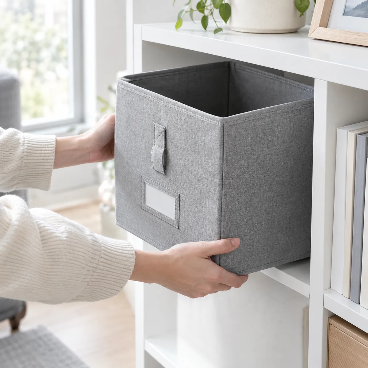 Foldable Fabric Storage Cubes - in real use