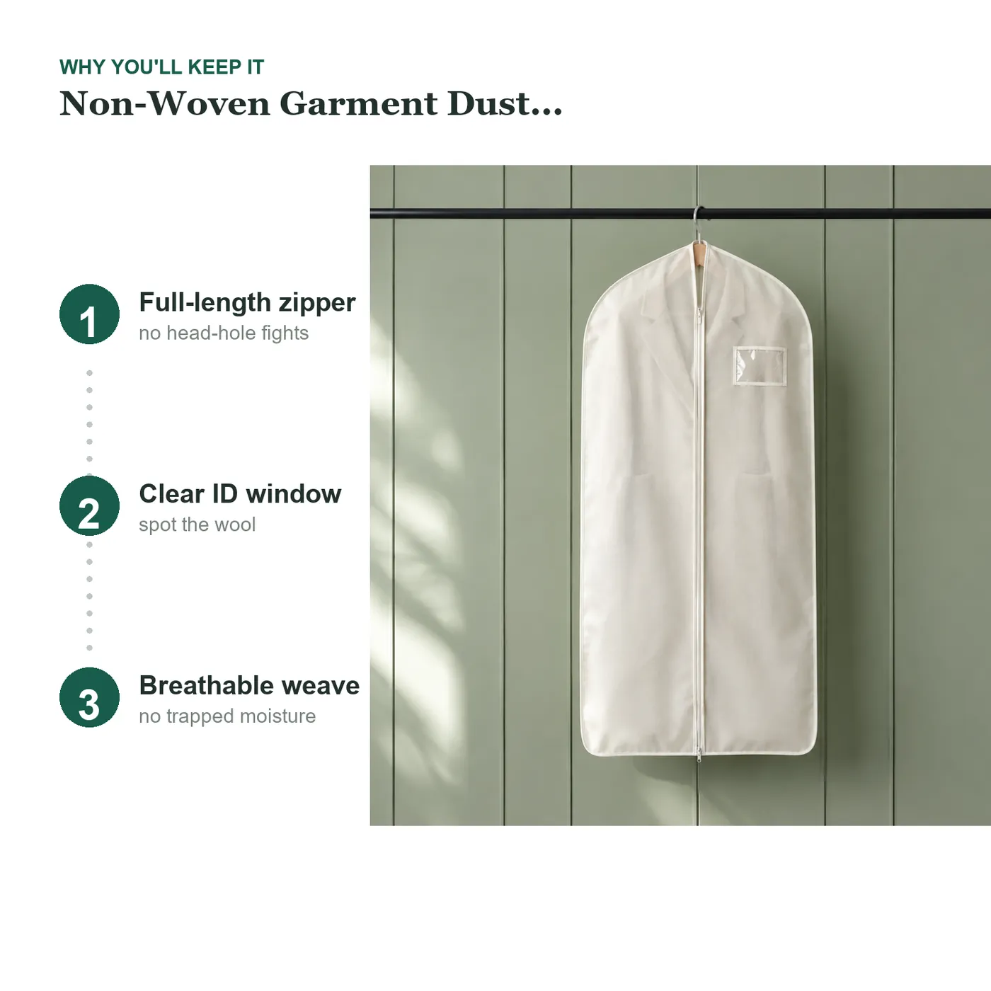 Non-Woven Garment Dust Covers - key details