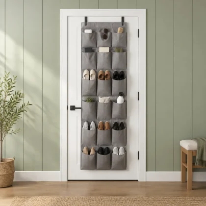 Over-Door Fabric Organizer with Pockets - product photo