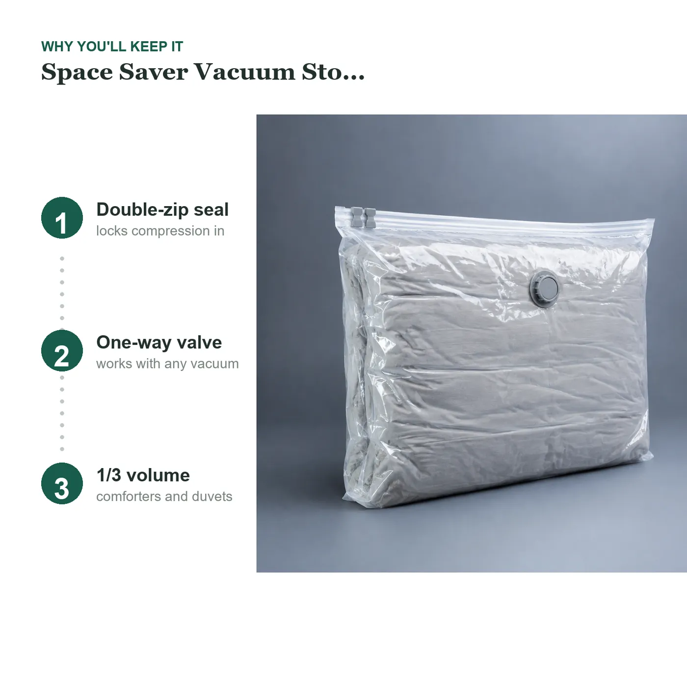 Space Saver Vacuum Storage Bags - key details