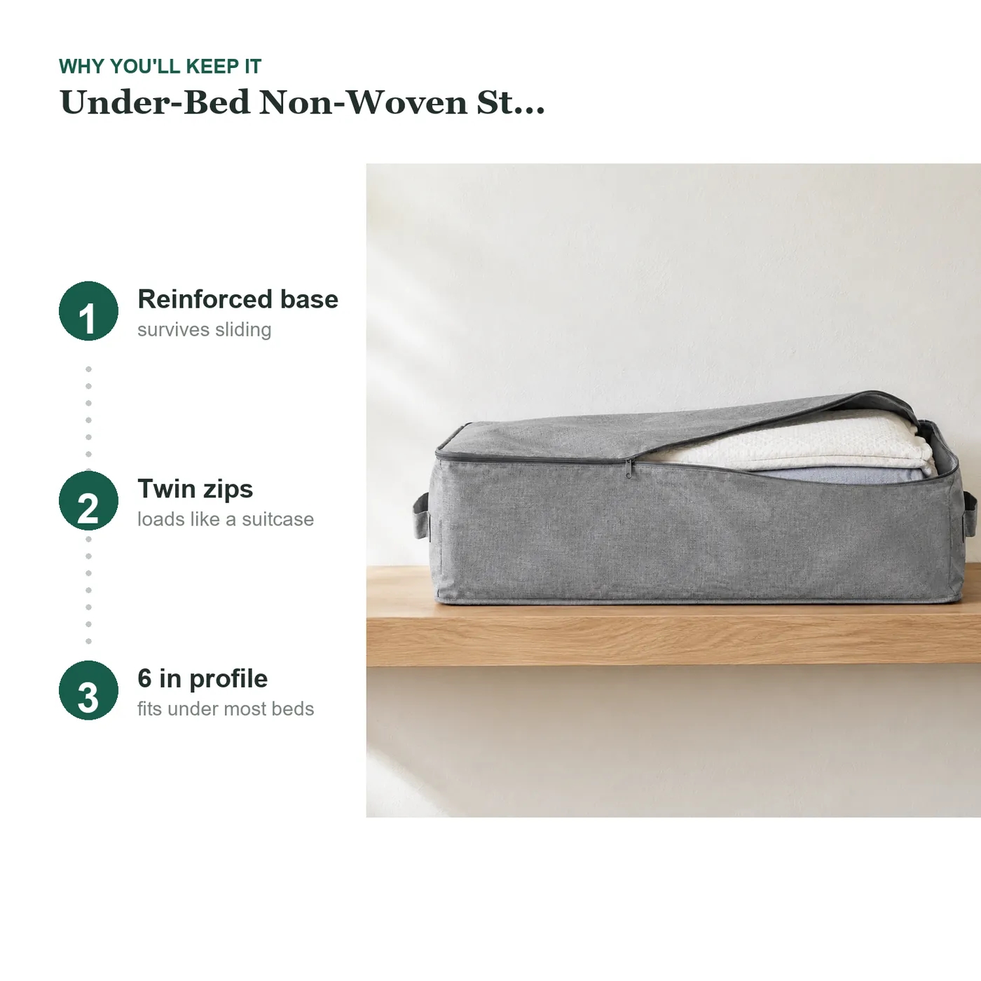 Under-Bed Non-Woven Storage Bags key details