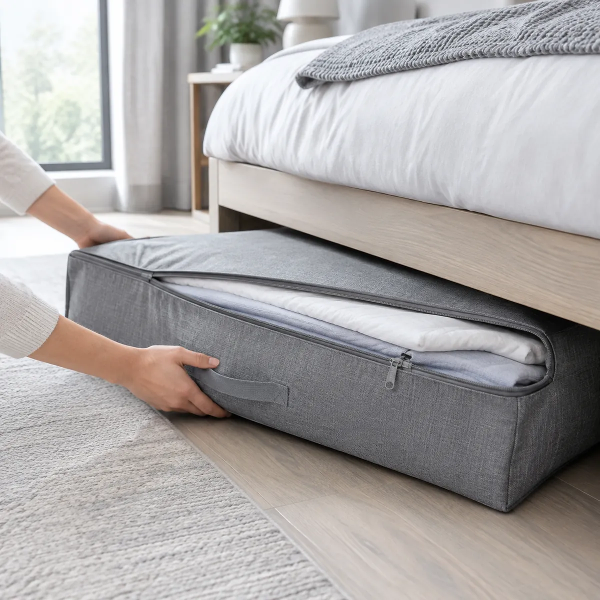 Under-Bed Non-Woven Storage Bags - in real use